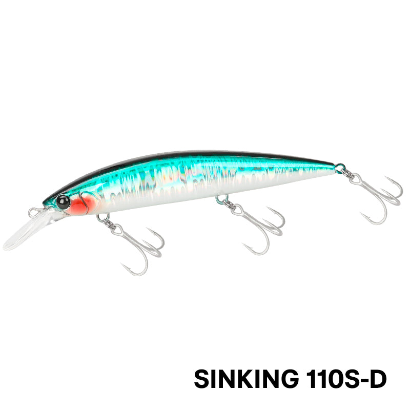 Señuelo Wizard 110MM TSURINOYA · Hundible Premium 37g · Lanza 80 metros