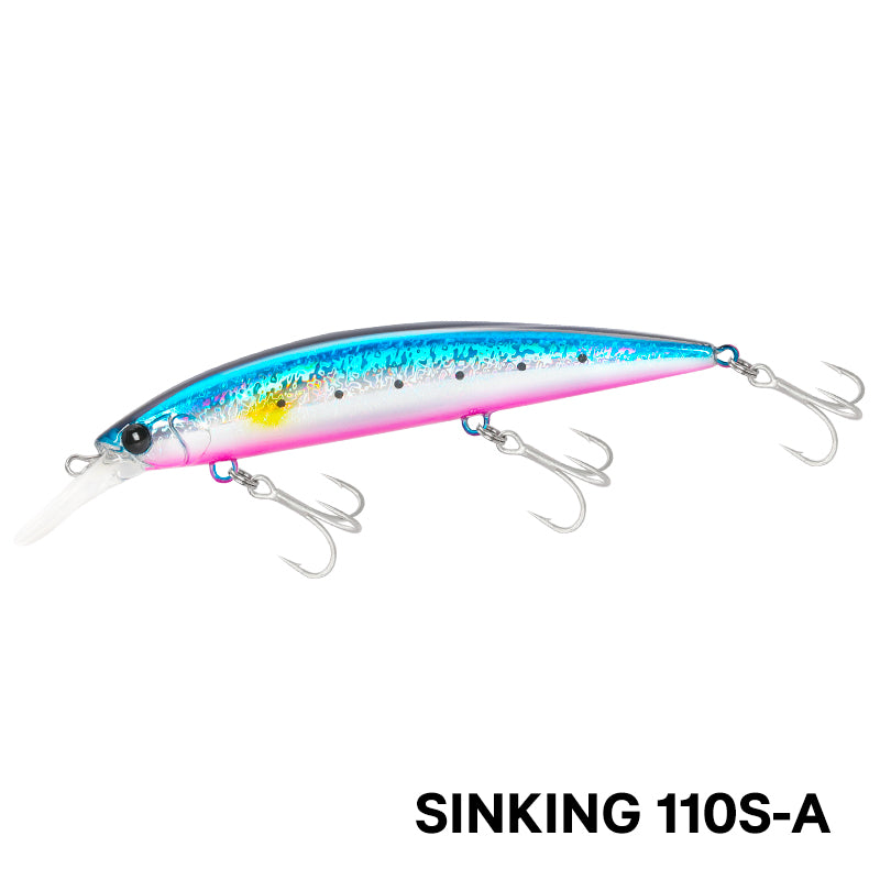 Señuelo Wizard 110MM TSURINOYA · Hundible Premium 37g · Lanza 80 metros